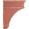Ekena Millwork 4 1/2"W x 10"D x 13 3/4"H Arlington Wood Vintage Decor Corbel, Salvage Red CORWD04X10X13ARRD - alternate 2